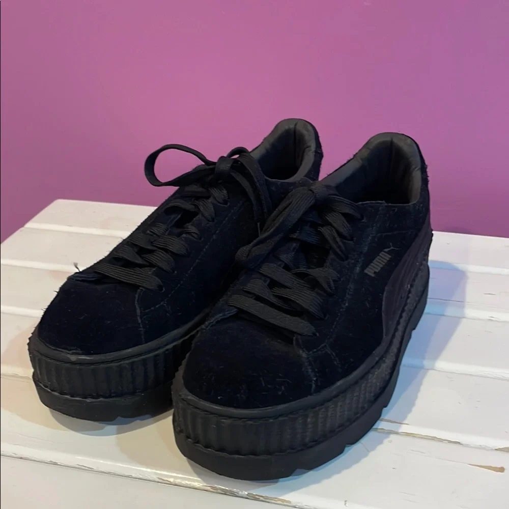Puma x Fenty Black Sneakers with Suede Upper and Thick Sole - Picture 3 of 5